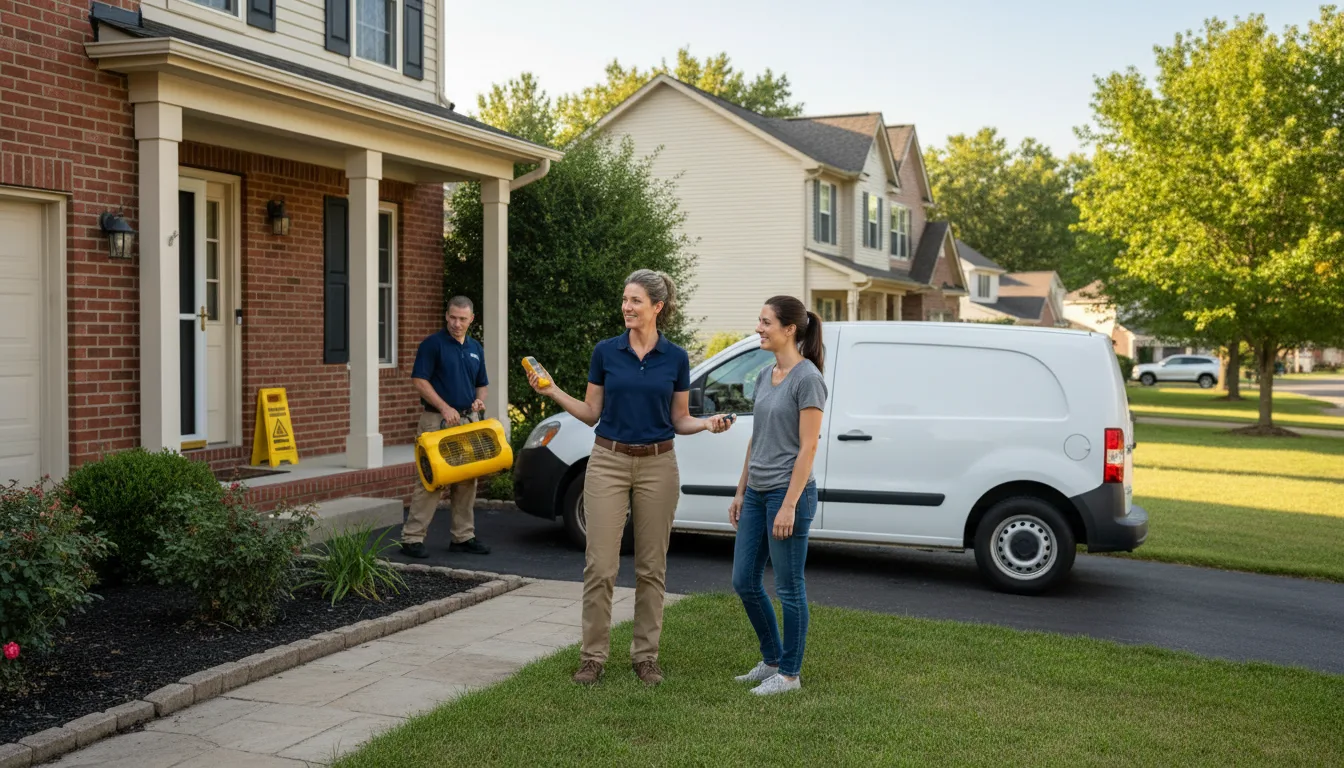 Residential water damage restoration in Rock Island, IL
